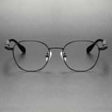 LE0388 Black Round Prescription Glasses - Comfort & Style Combined