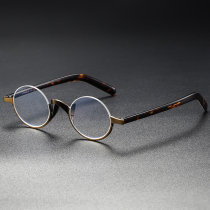 LE0386 Bronze Half Reading Glasses - Prescription Precision & Style