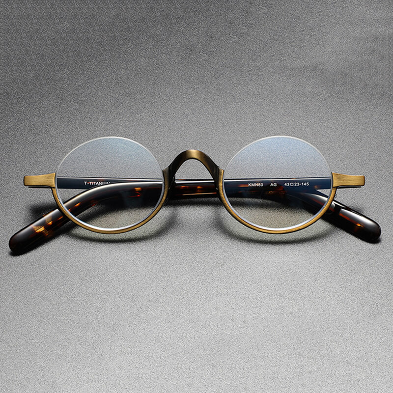 Bronze Half Frame Reading Glasses LE0386 Chic Functional