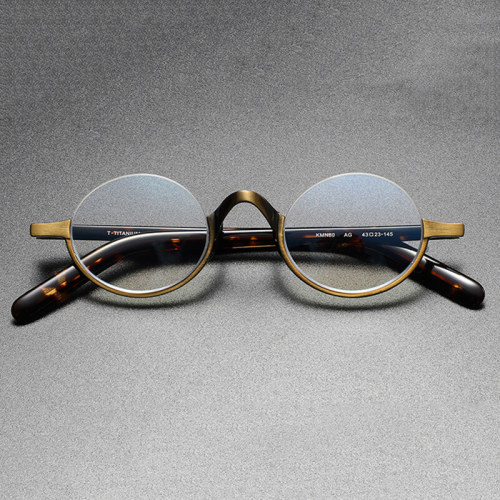 LE0386 Bronze Half Reading Glasses - Prescription Precision & Style