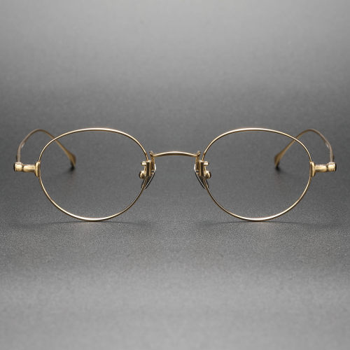 LE0382S Gold Titanium Prescription Glasses - Comfort & Style Combined