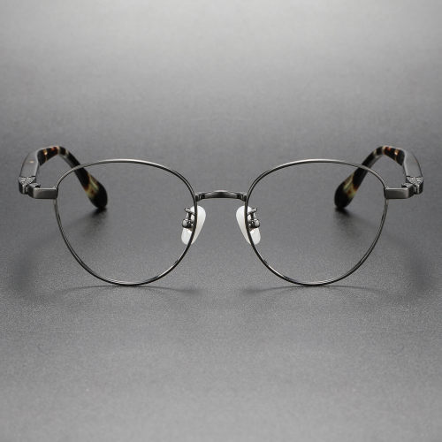 LE0387 Titanium Reading Glasses - Gunmetal Finish for Prescription Needs