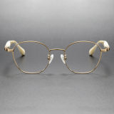 LE0388 Gold Rimmed Prescription Glasses - Unisex Elegance
