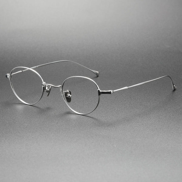 LE0382S Silver Oval Glasses - Precision Crafted Prescription
