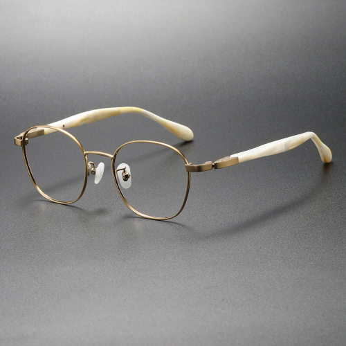 LE0388 Gold Rimmed Prescription Glasses - Unisex Elegance