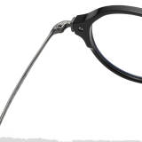 LE0379 Round Prescription Eyeglasses - Sleek Black Titanium Frames