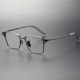 Classic Browline Glasses in Gunmetal & Gray | LE0393