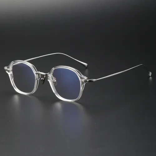 LE0380 Clear Oversized Prescription Eyeglasses - Elegance in Transparency