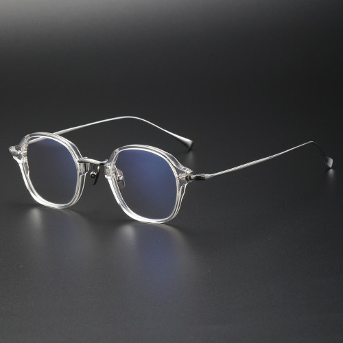 LE0380 Clear Oversized Prescription Eyeglasses - Elegance in Transparency