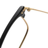 Classic Browline Black and Gold Glasses with Titanium Frame | LE0393