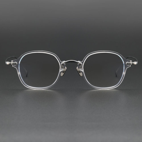 LE0380 Clear Oversized Prescription Eyeglasses - Elegance in Transparency