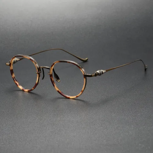 LE0390 Tortoise Shell Round Prescription Glasses: Timeless Elegance Redefined