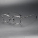 Men's Browline Eyeglasses with Gunmetal Frame & Gray Detail - LE0392