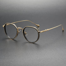 Elegant Black and Gold Glasses - LE0391 Designer Eyewear