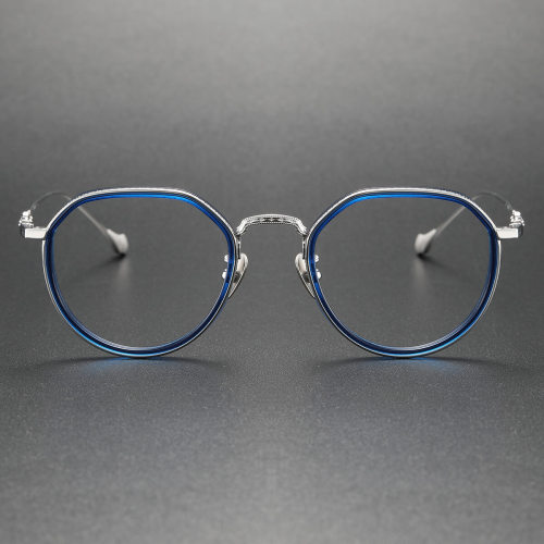 LE0391 Titanium Blue Glasses Frames - Prescription Options