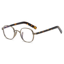 LE0375 Precision Crafted High Prescription Glasses in Bronze Geometric Style