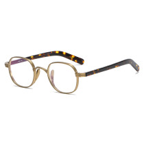 LE0375 Gold Rimmed Geometric Glasses: The Apex of Artisanal Eyewear