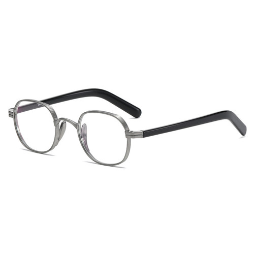 LE0375 Silver Titanium Reading Glasses: Precision in Every Line