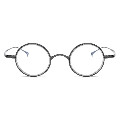 LE0373 Round Prescription Eyeglass Frames in Gunmetal: Clarity Meets Style