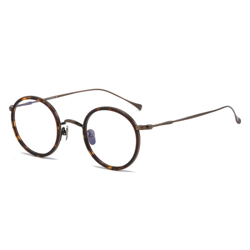LE0377 Classic Round Reading Glasses: Tortoise Elegance & Bronze Precision