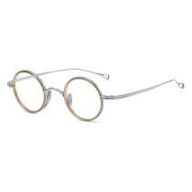LE0373 Silver and Gold Round Glasses: A Harmonious Blend of Style