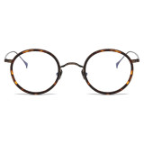 LE0377 Classic Round Reading Glasses: Tortoise Elegance & Bronze Precision