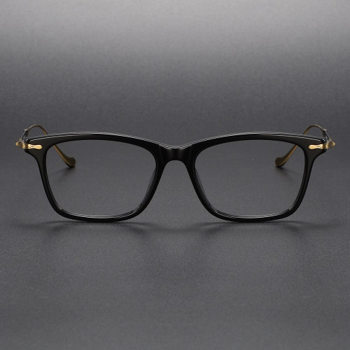 LE0395 Elegance Series: Black and Gold Glasses
