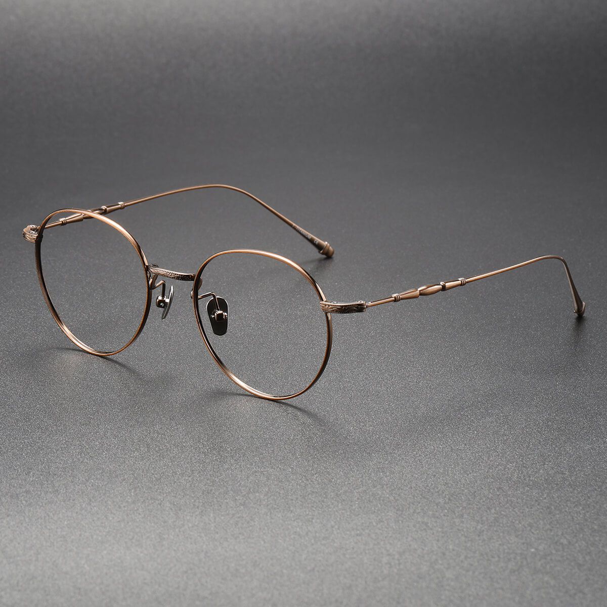 LE0398 Titanium Optical Glasses - Round Bronze Elegance LE0398 Titanium Optical Glasses - Round Bronze Elegance
