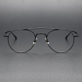 LE0397 Black Aviator Titanium Frames - Modern Elegance Meets Classic Design
