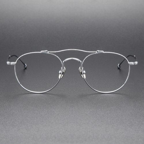 LE0397 Aviator Prescription Glasses - Sleek Titanium Design with Timeless Appeal