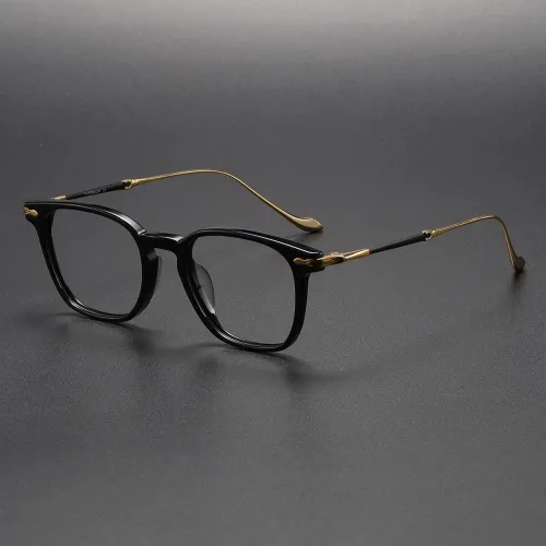 LE0396 Black and Gold Glasses for a Touch of Sophistication