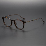LE0396 Photochromic Glasses - Sophisticated Gray Acetate Meets Silver Titanium
