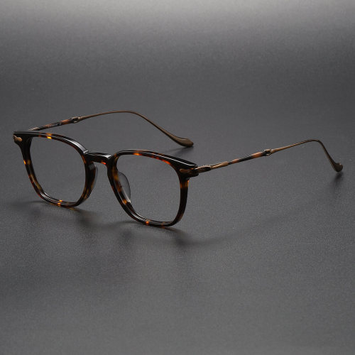 LE0396 Photochromic Glasses - Sophisticated Gray Acetate Meets Silver Titanium