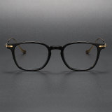 LE0396 Black and Gold Glasses for a Touch of Sophistication
