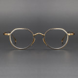 Golden Aura Progressive Reading Glasses - LE0372's Titanium Elegance