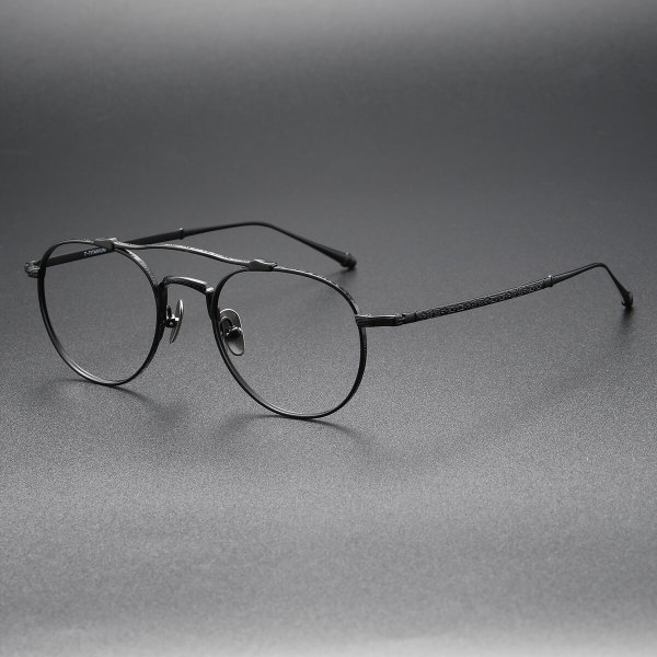 LE0397 Black Aviator Titanium Frames - Modern Elegance Meets Classic Design