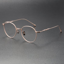 LE0398 Rose Charm: Elegant Pink Prescription Glasses with Gold Detailing