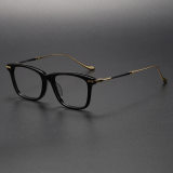 LE0395 Elegance Series: Black and Gold Glasses