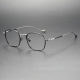 Timeless Titanium Round Black Frame Glasses LE0403