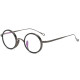 Sleek Gunmetal LE0371 Round Reading Glasses in Ultra-Light Titanium
