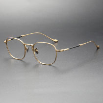 Gold Frame Glasses LE0403 - Titanium Round Frame