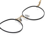 LE0401 Black and Gold Glasses with Premium Titanium Frame