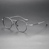 Sleek LE0400 Titanium Reading Glasses in Black and Silver