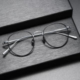 Sleek Silver and Black Rimmed Titanium Glasses | LE0404
