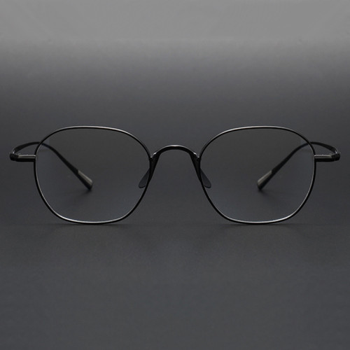 Black Titanium Square Glasses LE0361 - Sleek & Modern