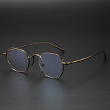 Modern Bronze Square Titanium Glasses LE0361