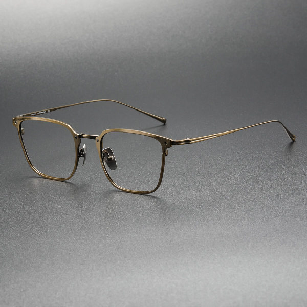 Bronze Square Titanium Optical Glasses LE0358 - Adjustable Nose Pad