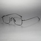 Black Frame Glasses LE0360 in Titanium Oval Shape