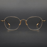 LE0361 Elegance Gold Rimmed Titanium Square Glasses