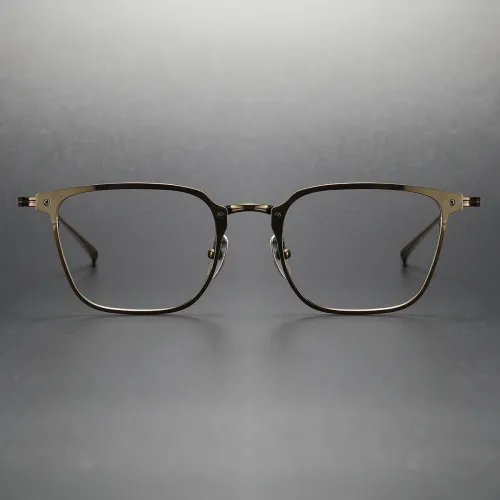 Bronze Square Titanium Optical Glasses LE0358 - Adjustable Nose Pad